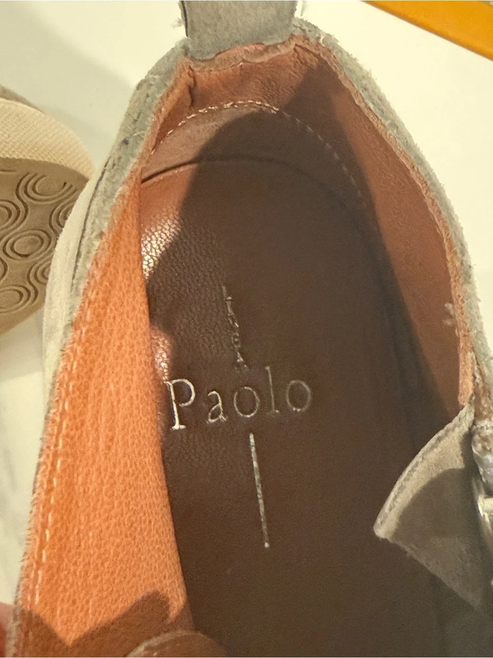 Paolo Light Gray‎ Suede Perforated Wedge Sneakers